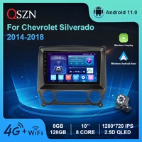 android 11 for chevrolet silverado 2014 2018 via vtrux truck car radio multimedia navigation stereo gps navi 8128g carplayauto