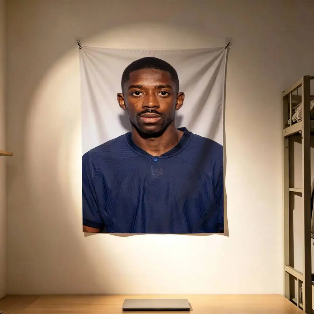 Фото Футбольные флаги Ousmane D-Dembele, настенный декор, художественный баннер для спальни, дома, улицы, для украшения интерьера №4