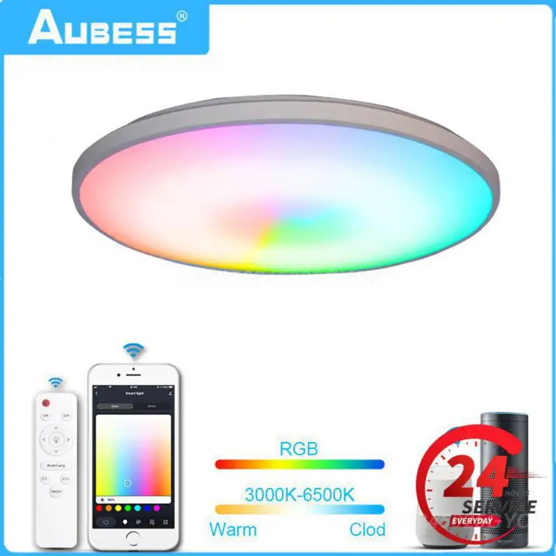 

Work With Alexa Google Home Rgbcw Ceiling Light Bedroom Decor Celling Light Voice Control Tuya Wifi App Led Lights Smart Home