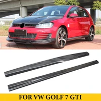 for vw golf 7 gti carbon fiber o style side skirts extension lip aprons car styling