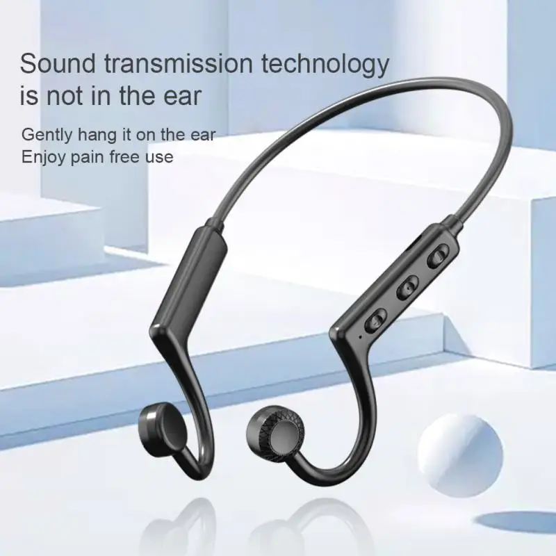 

New KS-19 Bone Conduction Earphone 5.1 Wireless Bluetooth-compatible Headphone With Microphone