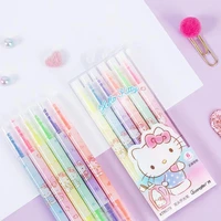 sanrio hello kittys colorful highlighter kawaii anime cartoon cute pattern office student study stationery marker pen toy girls