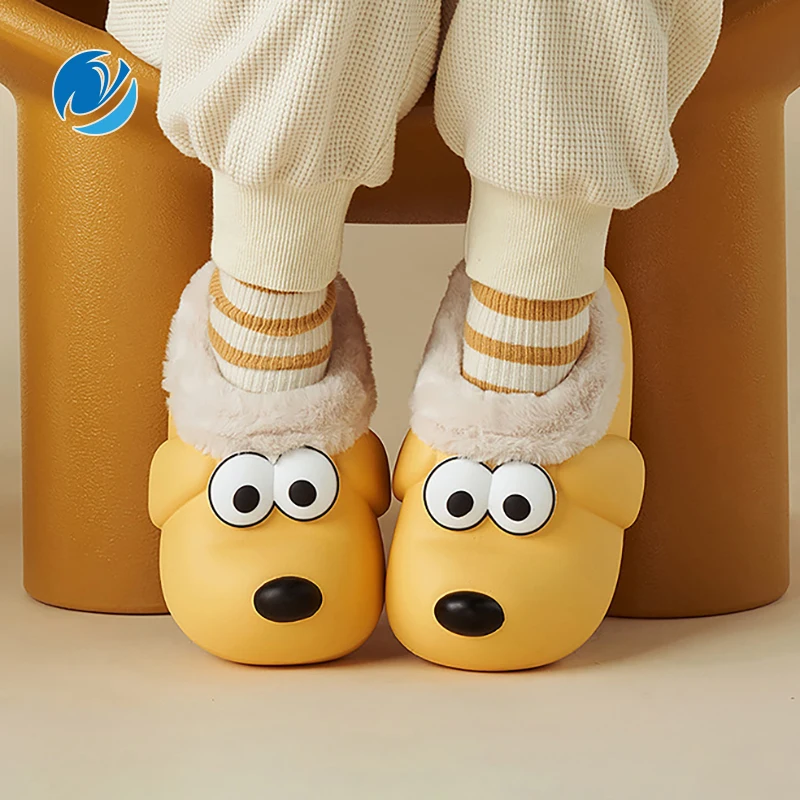 

Mo Dou Children's Slippers Waterproof EVA Leather Cartoon Puppy Home Shoes Outdoor Anti Slip Baby Shoes