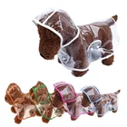 Универсальный прозрачный дождевик для собак и щенков, дождевик, дождевик с капюшоном для домашних животных, Тедди, пончо, водонепроницаемая куртка, одежда для детей, четыре сезона