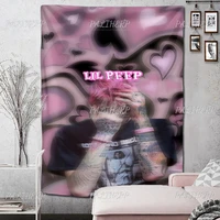 lil peep large size fabric wall hanging tapestry aesthetic modern home hd print picture for living room wall cloths carpet decor