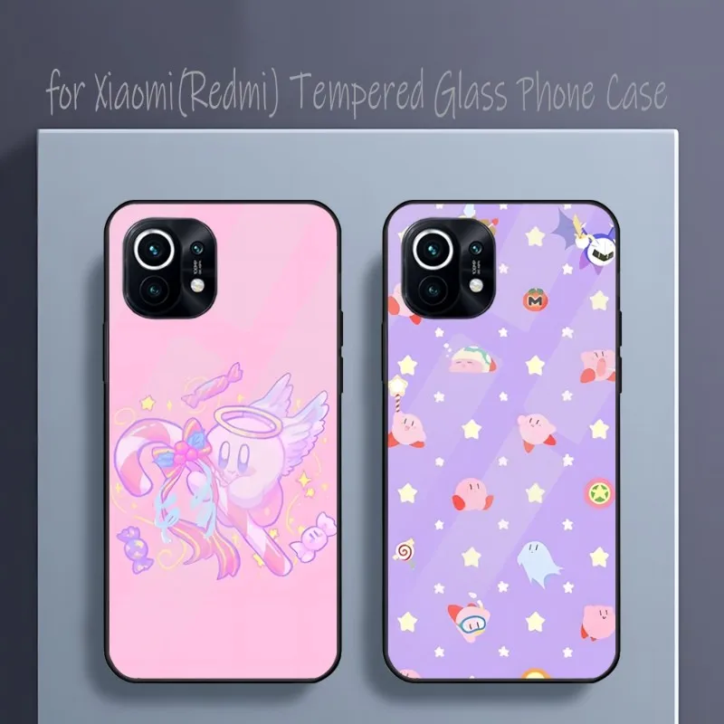 

Kawaii Cute Star Kirby Phone Case Glass For Xiaomi 11t 11x 10s 10i 10t 12 Ultra 8 9 9t Se Pro Note 10Pro Poco F3 M3 M4Pro