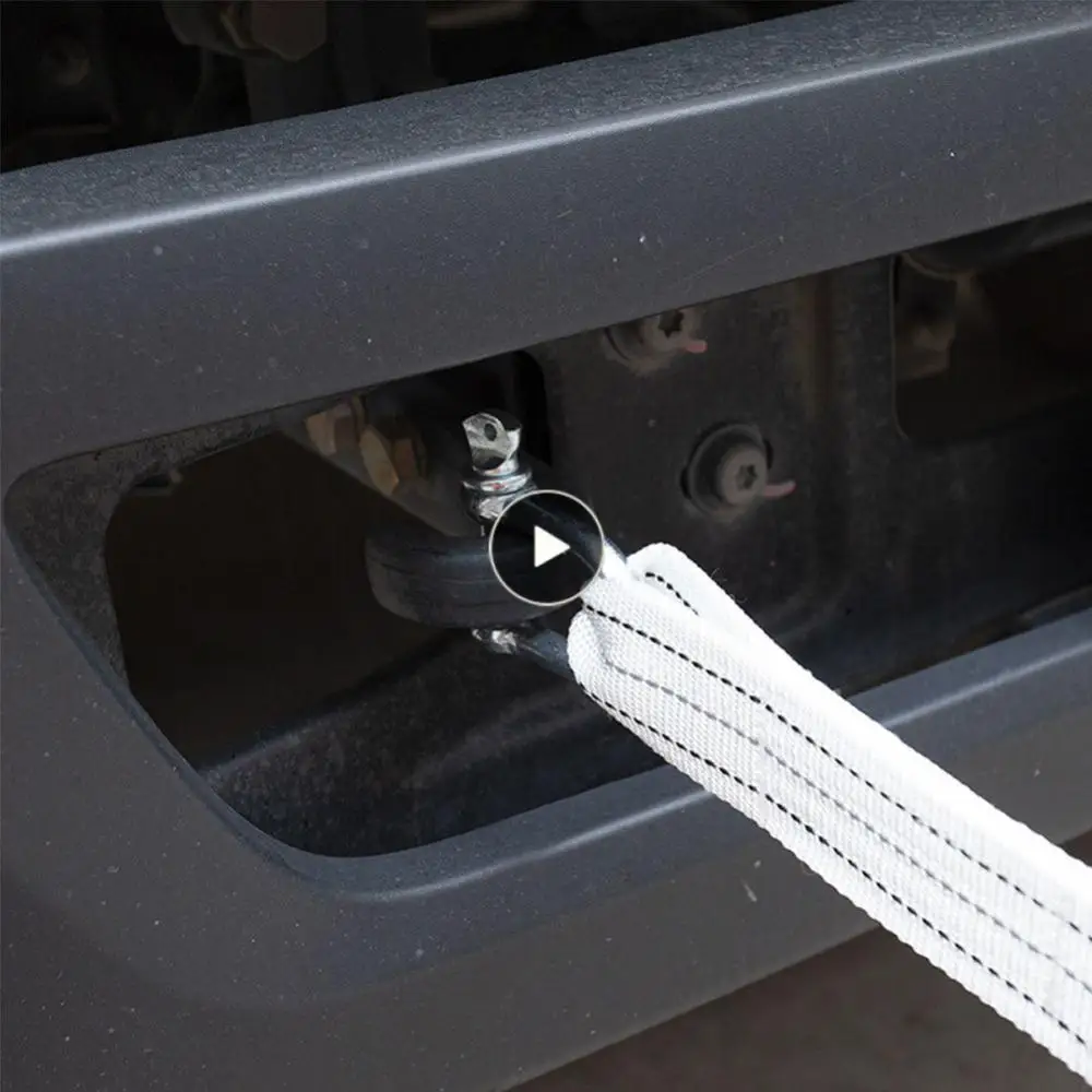 

Car Rescue Traction Rope Night Reflective 4 Meters 5 Tons Car Tow Rope With Metal U-hook Portable Car Tow Rope With Metal U-hook
