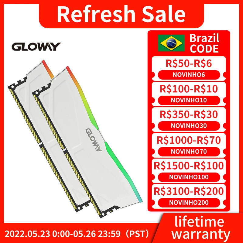 GLOWAY ram ddr416gb 8 gb Memoria RAM DDR4 3000mhz 3200MHz  Abyss Series  DDR4 RGB Ram XMP 288pin for desktop  1.35v