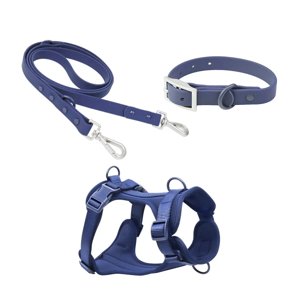 

Double Dog Leash PVC Comfortable and Breathable Dog Harness Adjustable Chest Strap Set Collars-f- Harnesses & Leashes Suit