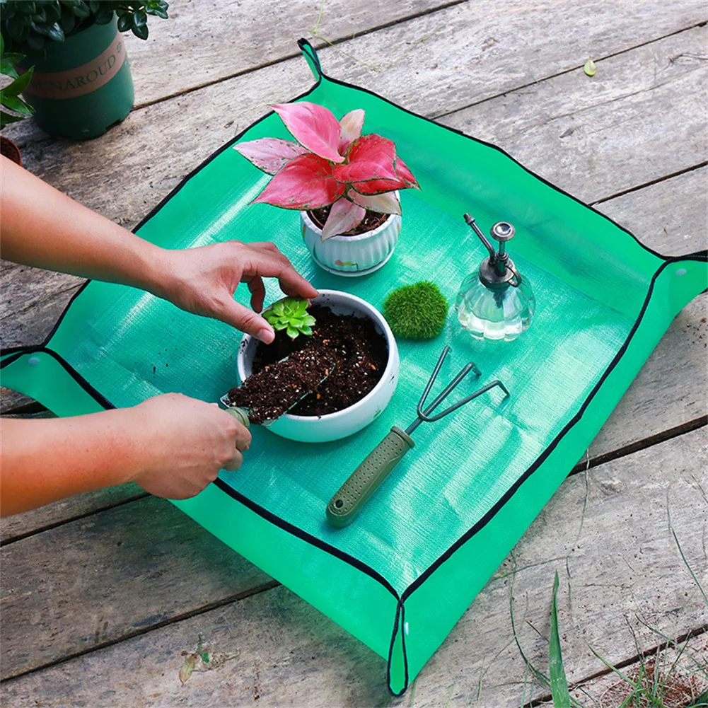 

50/66/100cm Gardening Planting Mat PE Planting Repotting Mat Flower Pots Mats Foldable Waterproof Plant Flower Gardening Pad