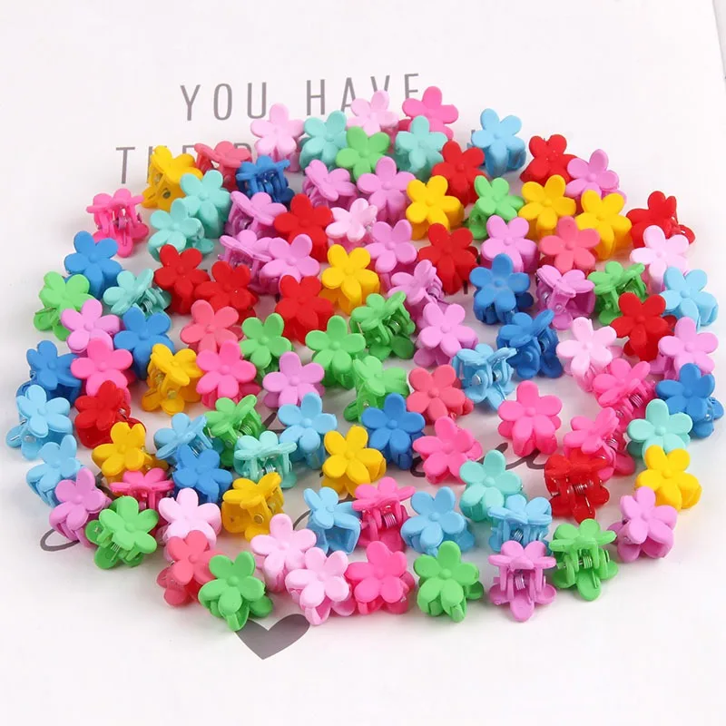 

20/30/50pcs Colorful Sweet Gir Cute Flower Star Small Hair Claws Lovely Hair Decorate Claw Clips Hairpins Sweet Hair Accessories