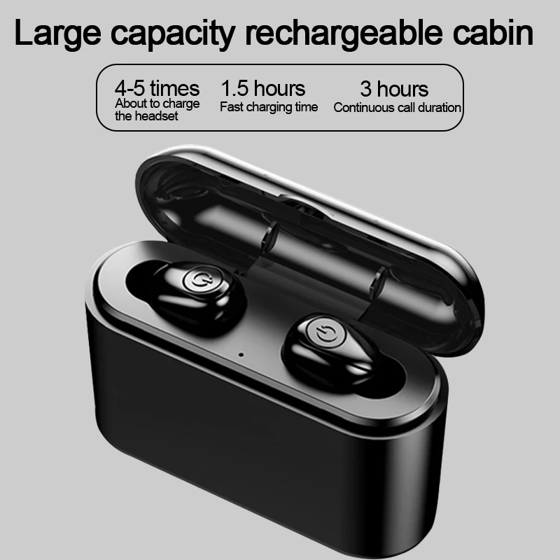 TWS-стереонаушники X8 с поддержкой Bluetooth 5 0 и зарядным футляром на 2200 мА · ч |