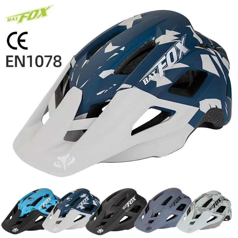 Велосипедный шлем BATFOX горный городской велосипедный цельноформованный козырек