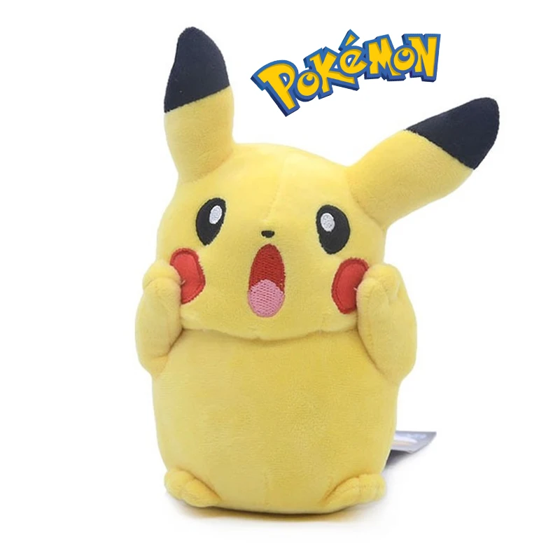 

22cm TAKARA TOMY Pokemon Plush Pikachu Stuffed Toy Anime Plush Pillow Kawaii Oops Screaming Pikachu Decor Doll Gift Toy for Girl