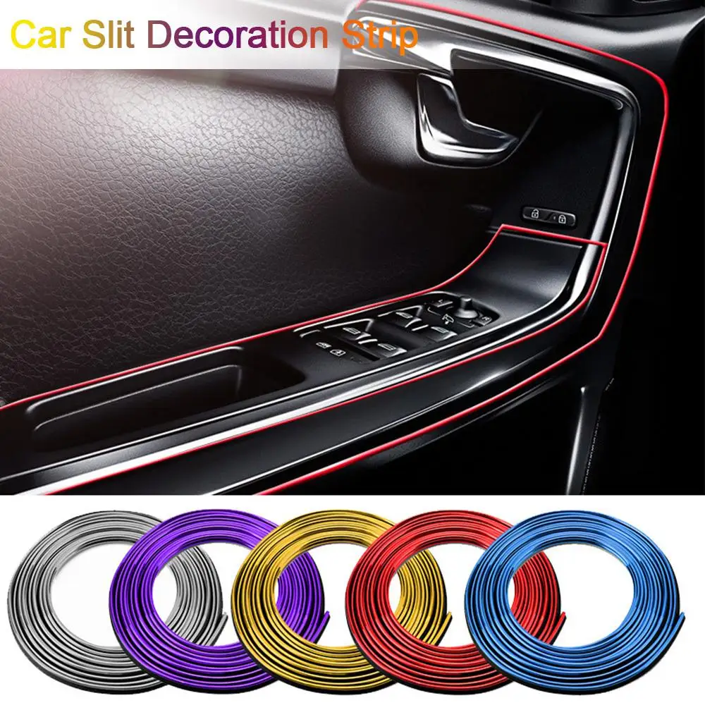 

Universal Car Moulding Decoration Flexible Strips 5M Interior Auto Mouldings Car Cover Trim Dashboard Door DIY Car-styling