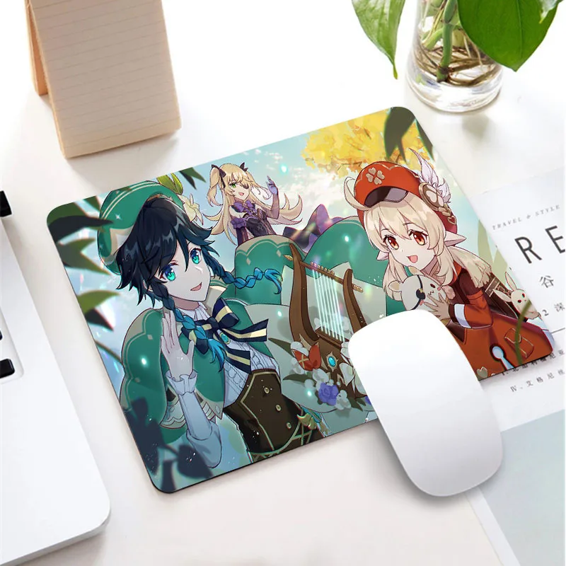 

25*29CM Genshin Impact Waterproof Non-slip Lockedge Small Size Learning Gamer Anime Mouse Pad Laptop Mousepad for Computer Desk