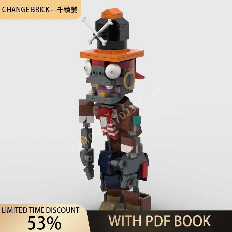 НОВЫЙ 357 шт. PVZ 2 Conehead Zombie Games Plants Fight Zomb Model Creator Детская кирпичная игрушка