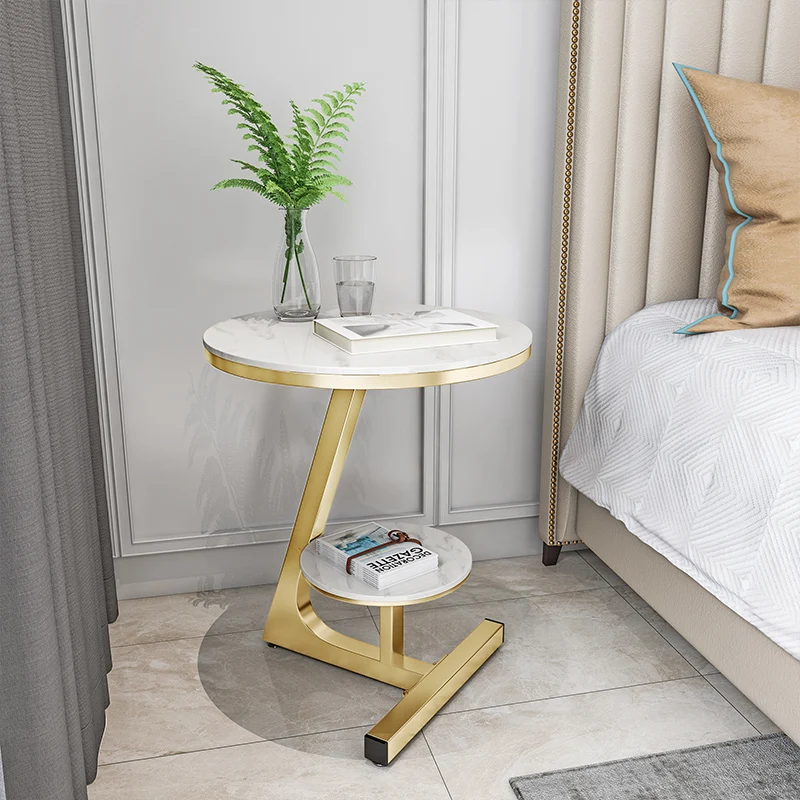 

Маленький чайный боковой столик для гостиной, круглый мраморный скандинавский диван, журнальный столик, Золотой металлический мини-столик, мебель для салона, домашняя мебель