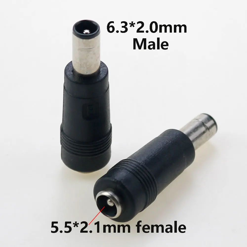 

DC Power 5.5*2.1mm Female to 6.3*2.0mm Male Plug Converter Laptop Adapter Connector