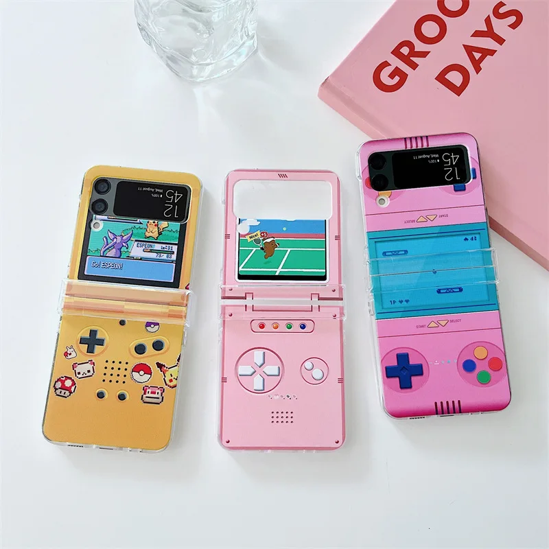 

Gradients Retro Gamepad Gba Phone Case for Samsung Galaxy Z Flip 3 5G Hard PC Back Cover for ZFlip3 Cases Protective Shell