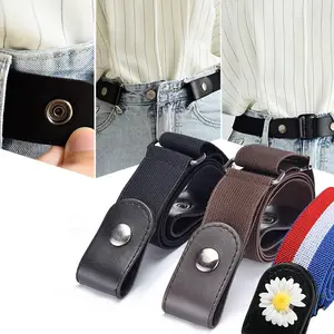 High quality fake designer belts hanging, Stock Video