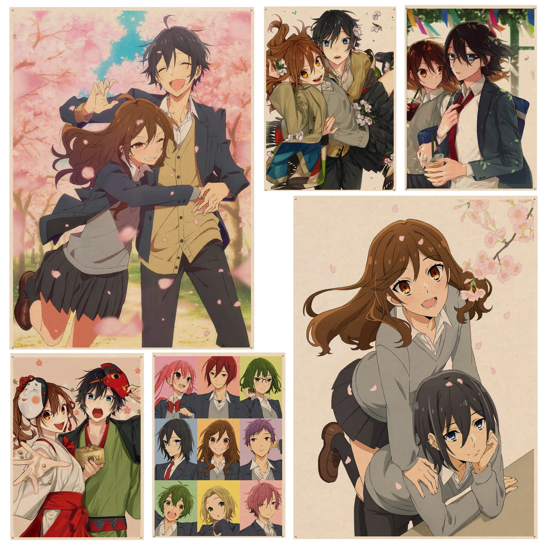 

Horimiya Anime DIY Poster Kraft Paper Prints And Posters Wall Decor