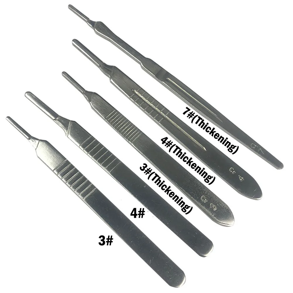 

1pc Blade Handle Utility Carving Carbon Steel Silver Blade Replacement DIY Cutting Hand Tools 3# 4# Repair Scalpe Tool Parts