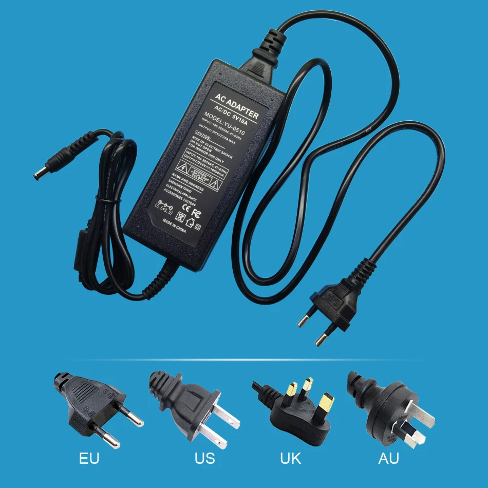 Фото AC85-265v к постоянному току 5 В 5 А 50 Вт светодиодный адаптер питания трансформатор для WS2812B 5050 2835 светодиодные ленты №1