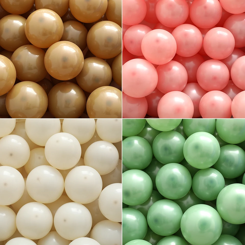 

20-50pcs/lot Retro Green Balloons 5inch Coffee Khaki Cocoa Sand White Avocado Green Latex Globos for Birthday Baby Shower Decors