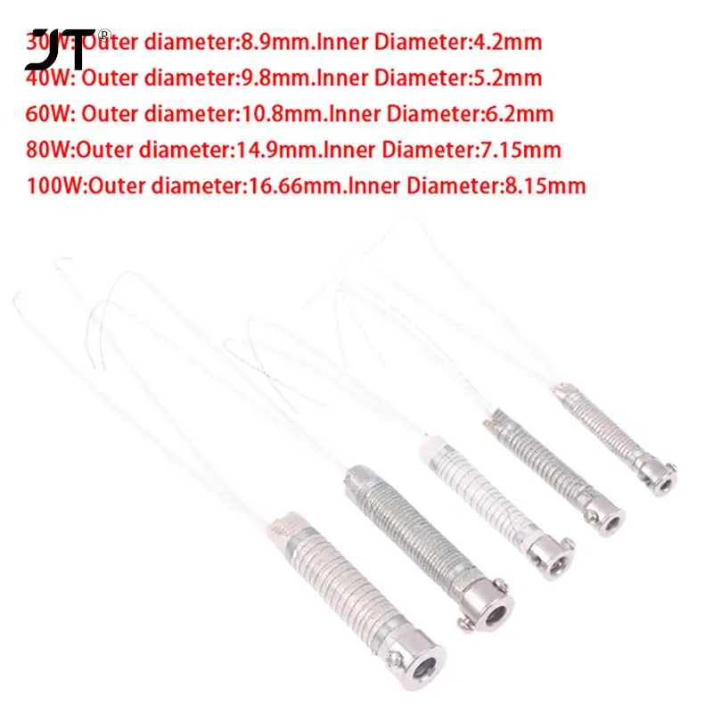 

30/40/60/80/100W Durable Electric Soldering Iron Core External Heating Element Replacement Weld Equipment Welding Tool