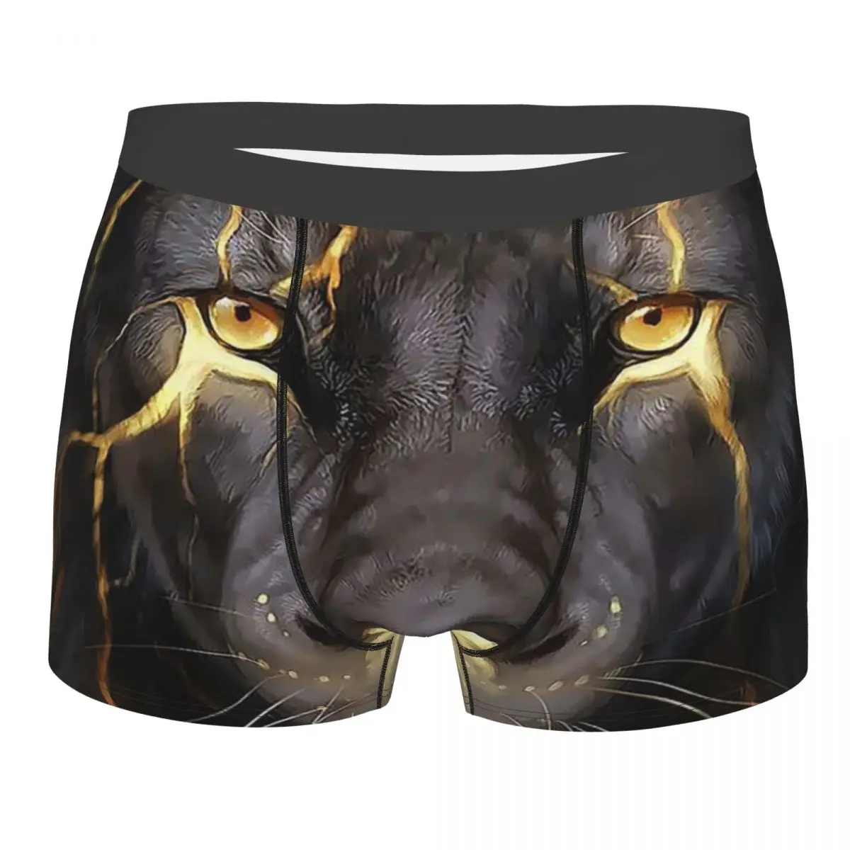 Трусы-боксеры Мужские дышащие с рисунком льва |