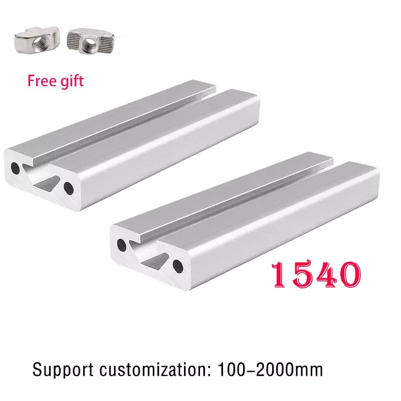 

1540 Aluminum Profile Extrusion Frame Silver 100 -1200mm Anodized Linear Rail for CNC 3D Printer Workbenc Engraving Machine