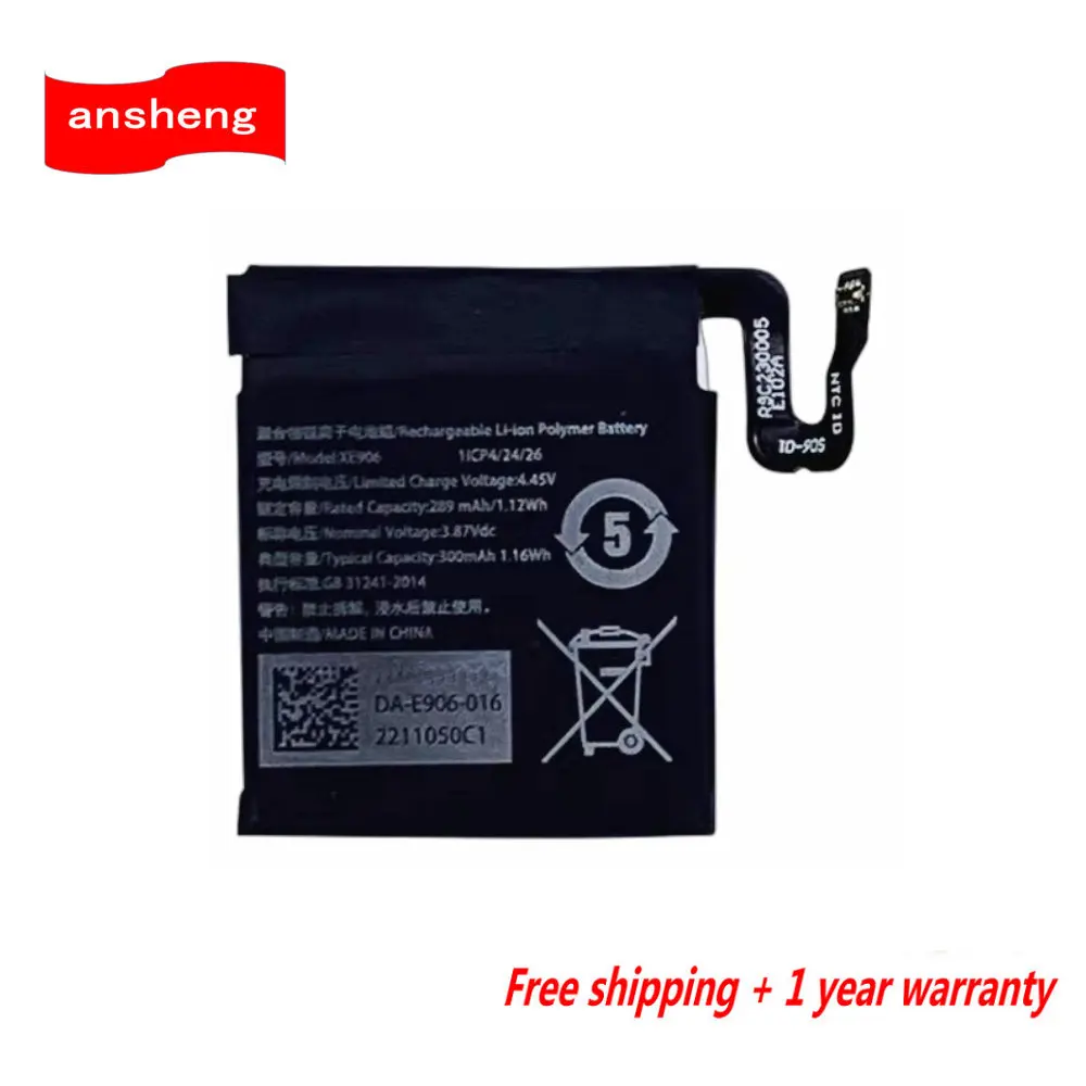 Оригинальный аккумулятор XE906 XE910 для часов OPPO 41 мм/46 мм OW19W1 OW19W2 OW19W3 3 87 в 300 мАч/416 мАч