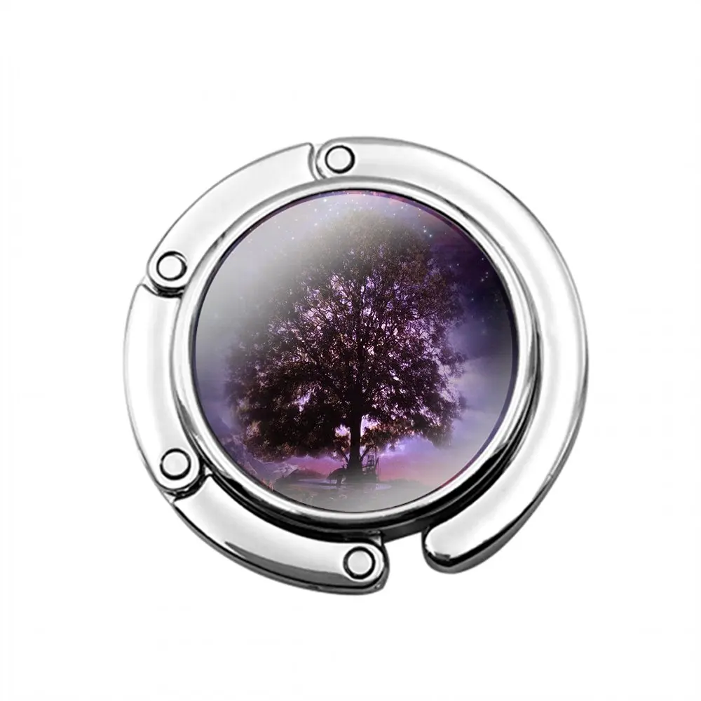 Складной кошелек с изображением природного дерева жизни крючок для