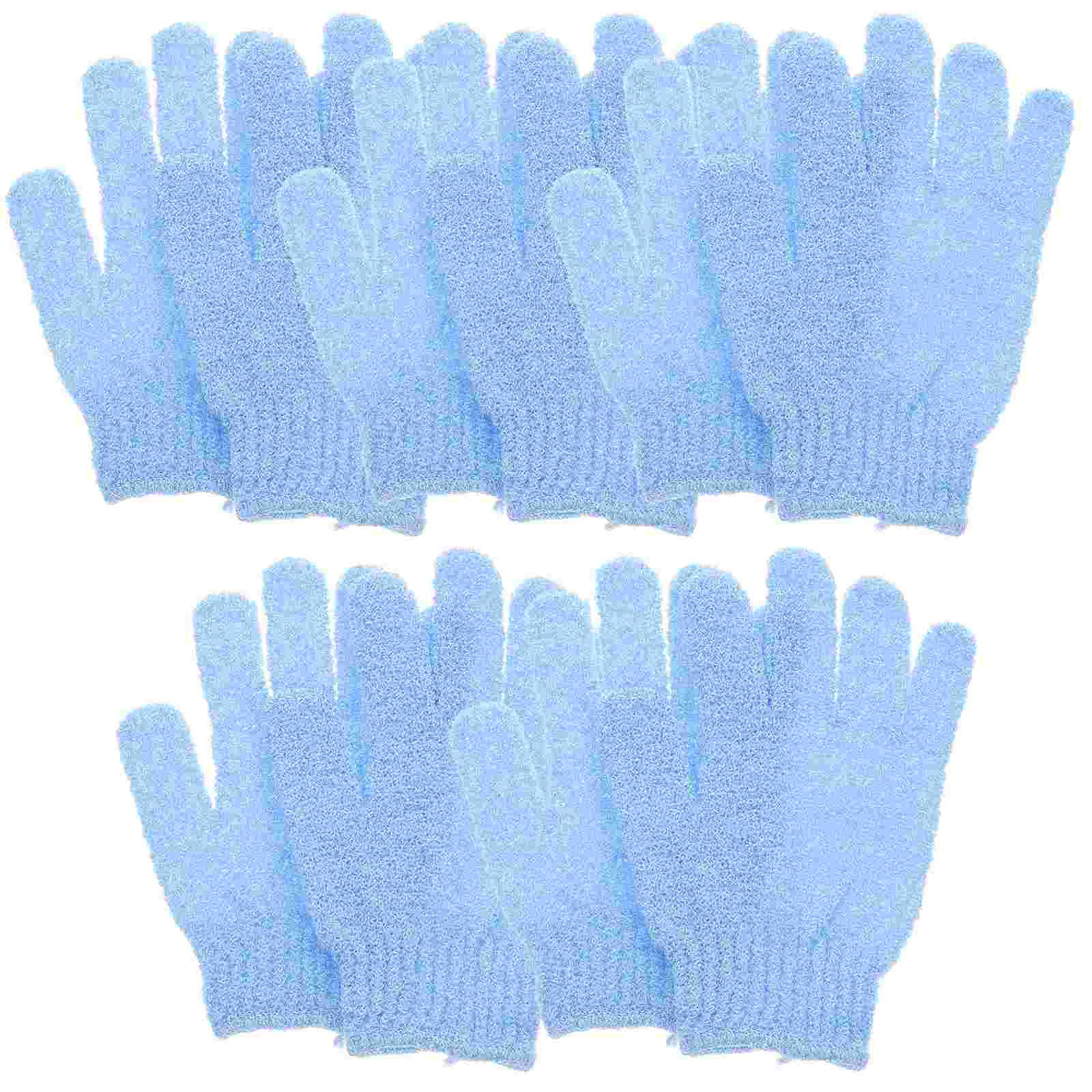 

10 Pcs Five Finger Bath Gloves Sun Protection Women Nylon Shower Towel Scrubber Skin Care Toddler Silk exfoliating