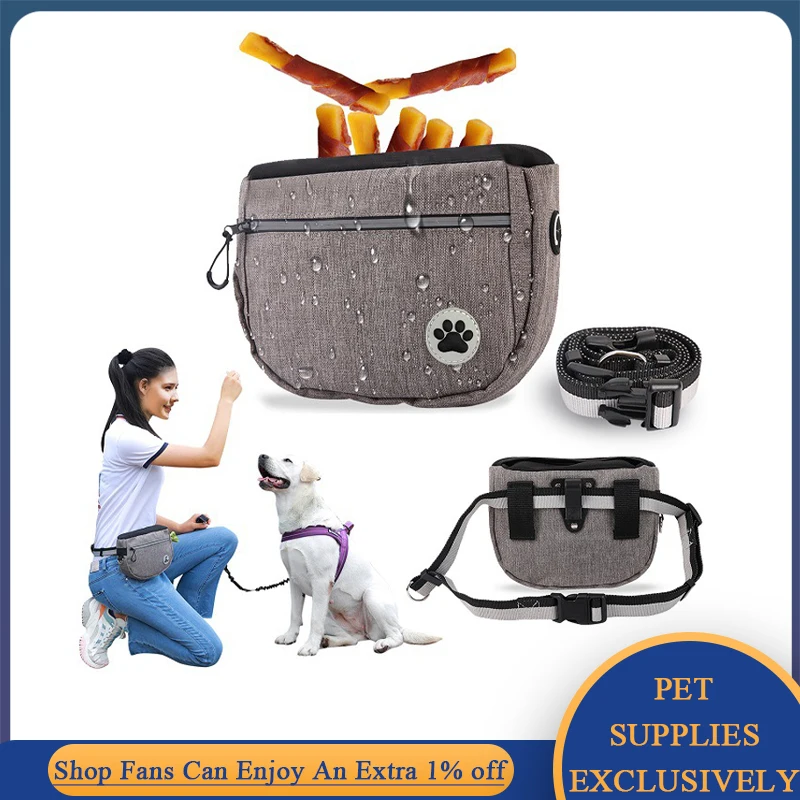 Portable Dog Training Waist Bag Hands Free Snack Reward Bag Large Capacity Outdoor Puppy Treat Pouch Fanny Pack Pets Acessorios