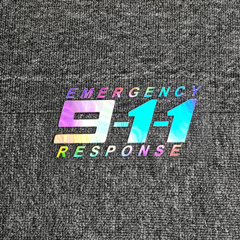 

Автомобильные наклейки 911, полицейский аварийный отклик, сигнализация, согревающее светоотражающее украшение для бампера, багажника, окна, лобового стекла мотоцикла C40