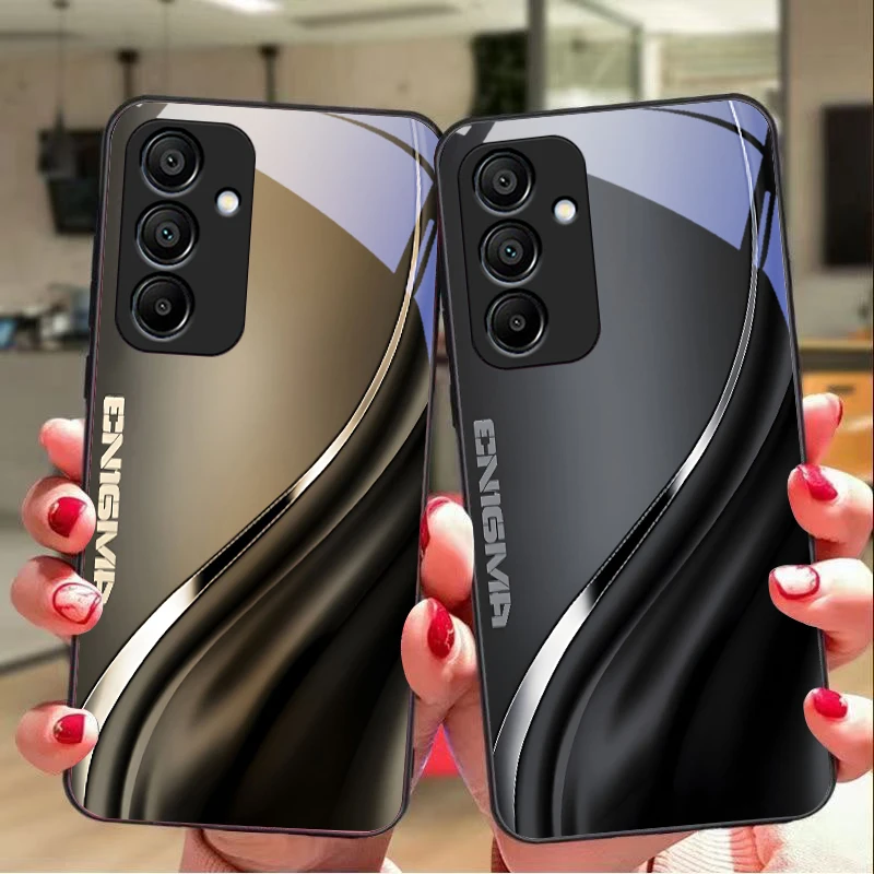 Фото Градиентная смесь серого цвета для Samsung A 20 30 A22 23 24 25 26 31 32 33 A34 35 42 50 51 52 53 54 55 56 A70 71 72 73 стеклянный чехол для телефона №3
