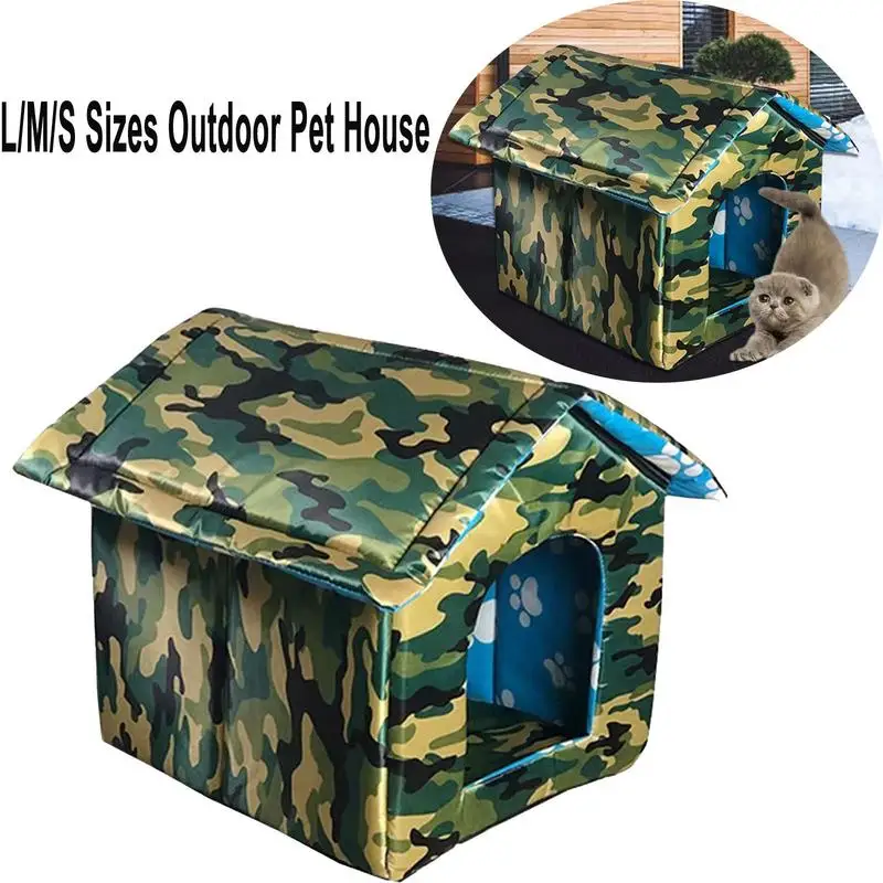 

L/M/S Sizes Outdoor Pet House Waterproof Thickened Cat Nest Tent Puppy Pet House Cat Nest Foldable Dogs Bed Pet Carriers Good