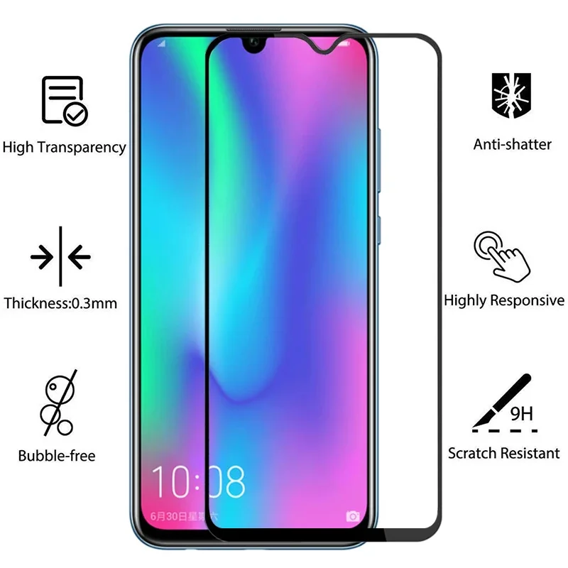 Защитный чехол из закаленного стекла 9d для huawei Honor 10 lite на Lite легкая защитная