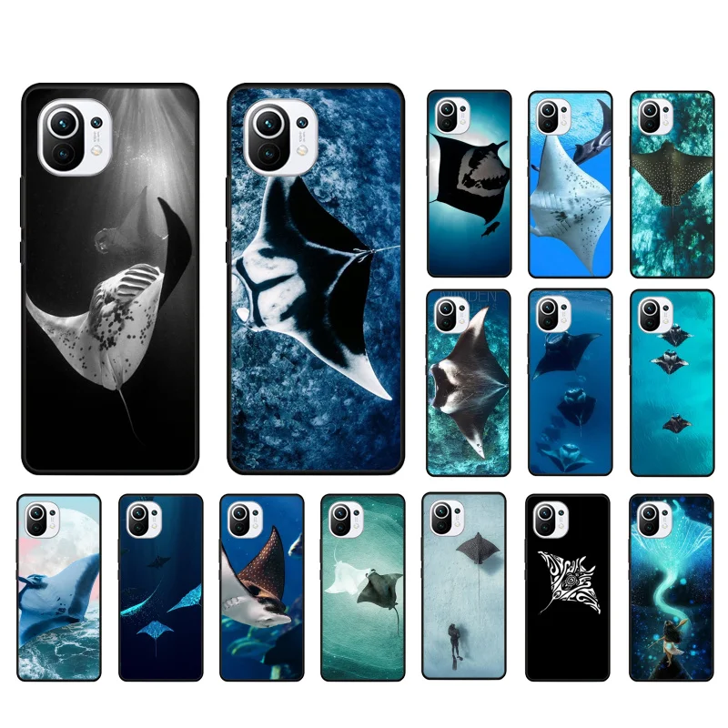 

Ocean Animal Manta Ray Phone Case for Xiaomi 12 Mi 10T 11T 11 Pro 10 10T 11 lite 10pro 11Ultra Poco X3 Pro Poco F3 M3