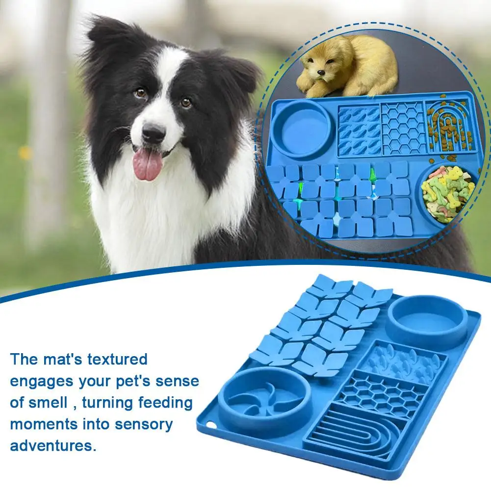 

Slow Feeder Upgraded 3 in 1 Dog Bowls Dog Licking Mat With Suction Cups For Anxiety Relief Perfect For Pet Food Yogurt BPA R9P1