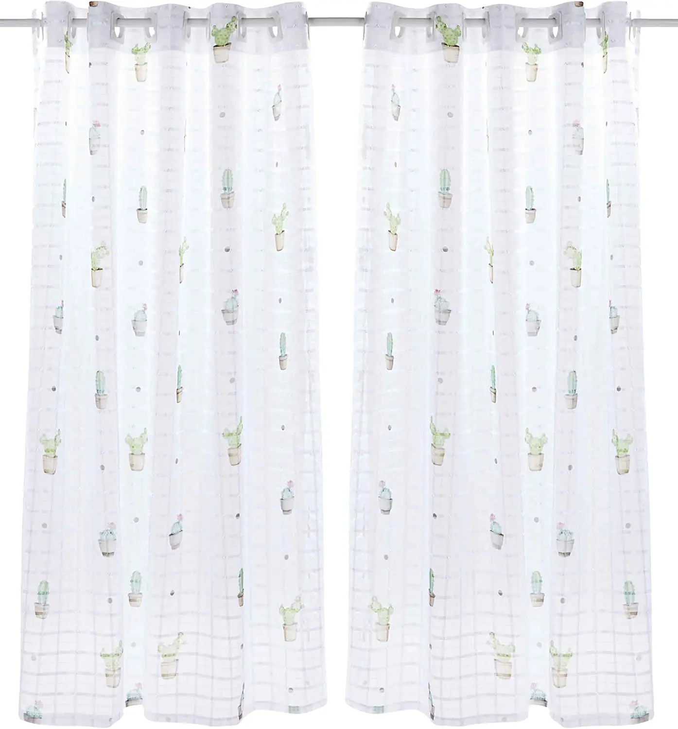 

Curtain Cora Cactus 2,60 m x 1,50 m Curtain for Bedroom Living Room Kitchen Home Decoration