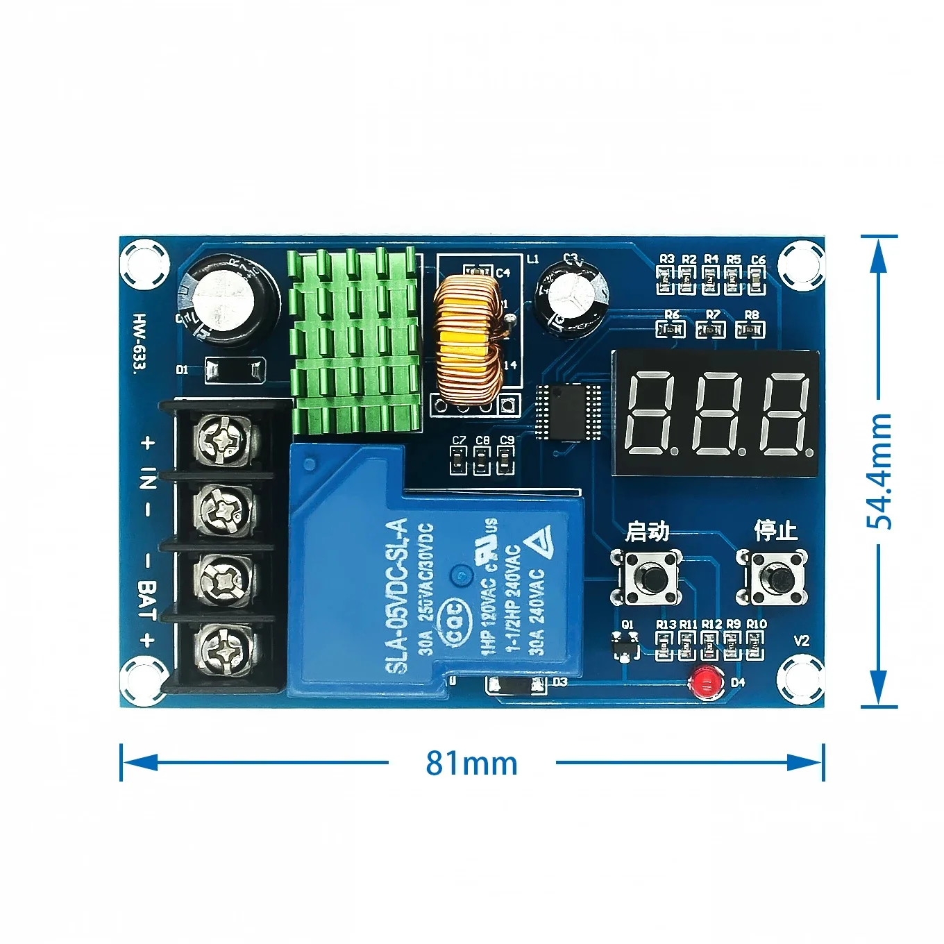 

XH-M604 18650 Lithium Battery Charging Control Board DC 6-60V Li-ion Lead Acid Battery Charge Protection 12V Digital Voltmeter