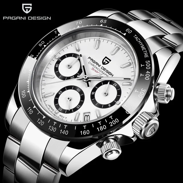 2022 New PAGANI Design Top Brand Men's Sports Quartz Watches Sapphire Stainless Steel Waterproof Chronograph Luxury Reloj Hombre 1
