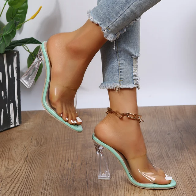 Transparent Sandals Crystal High Heels Shoes Woman Pumps Platform Design  Dress Office Lady Clear Slippers Shoes For Women 2022 - купить по выгодной  цене | AliExpress