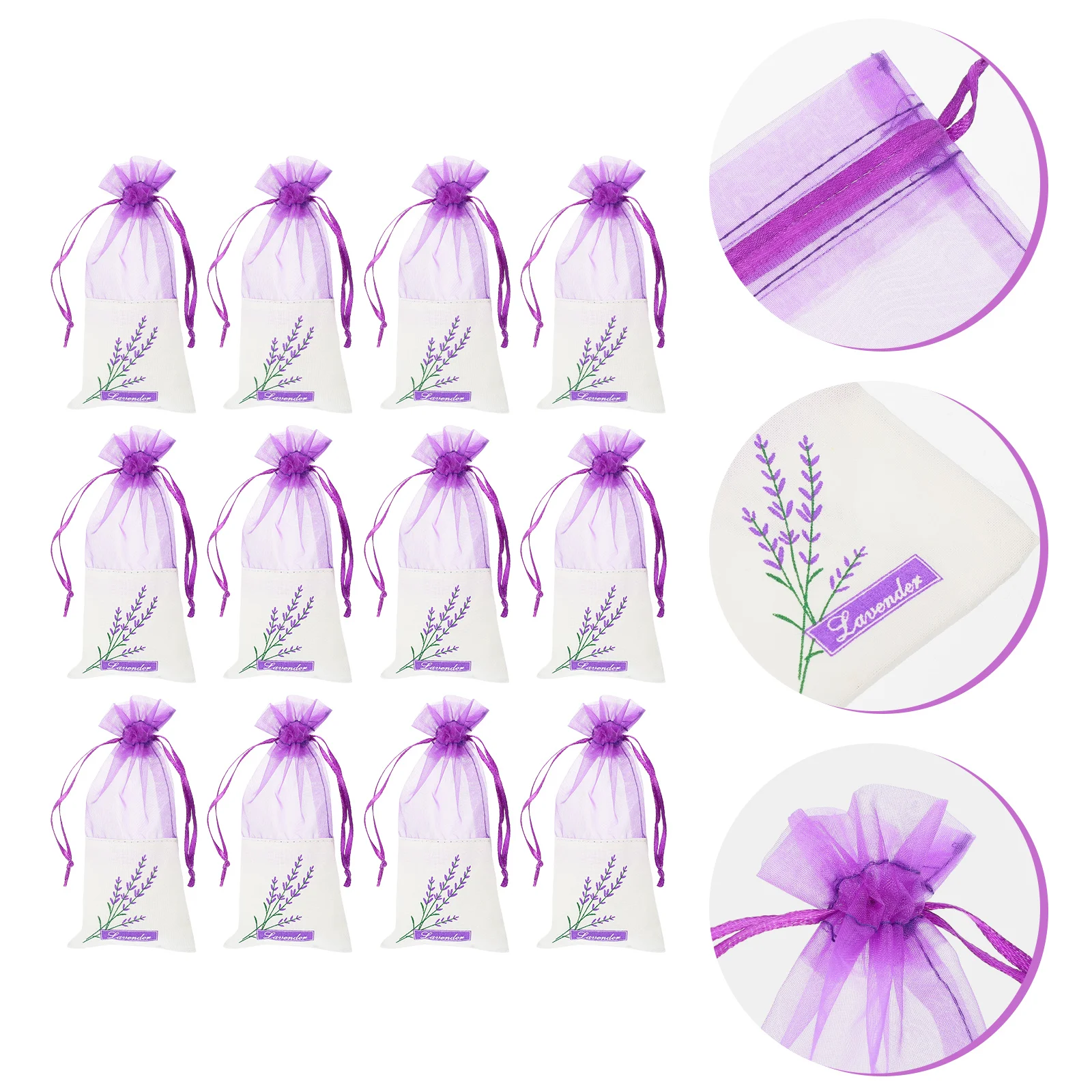 

12 Pcs Drawstring Pockets Storage Pouch Clear Bags Wedding Decorations Packaging Sachet Container Gift
