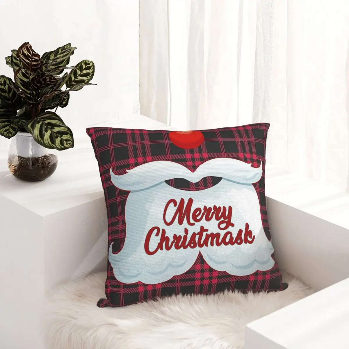 Наволочка с Рождеством мягкий полиэстер чехол для подушки декор лось Санта