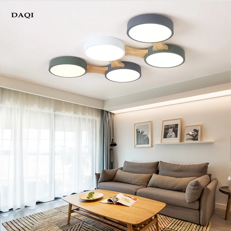 $22.46 Nordic Living Room LED Ceiling Lamp Bedroom Round Lighting Shade Hotel Interior Decoration Kitchen Lamp Wholesale