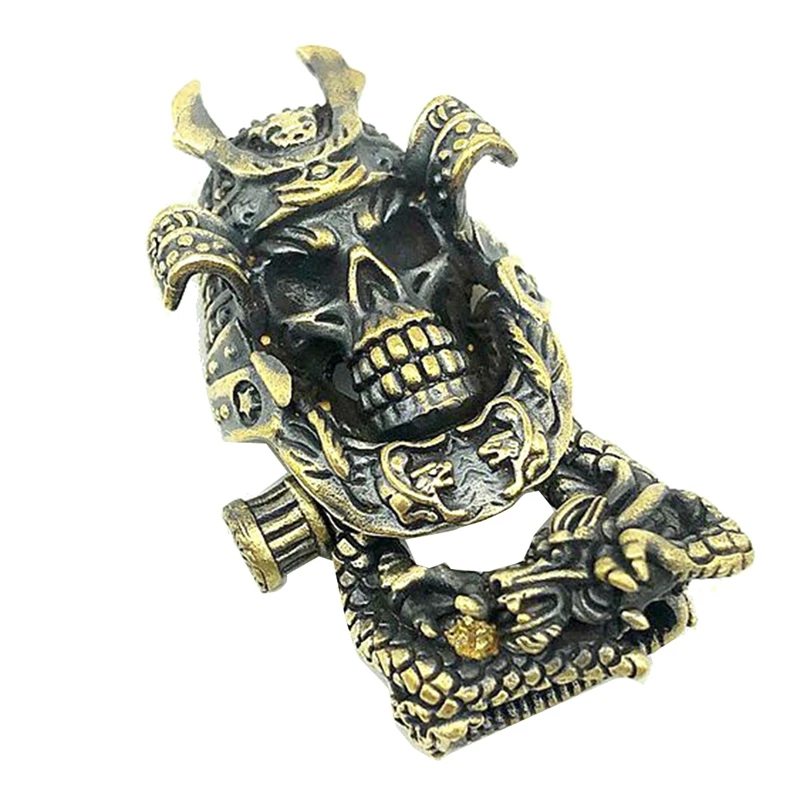 

EDC Outdoor Tool DIY Accessories For Bracelet Weaving Paracord Multifunction Buckle Brass Warrior Skull